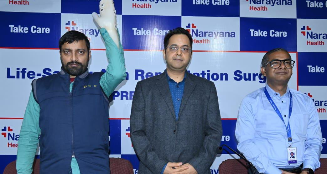 Narayana Health, Howrah, Successfully Performs Life-Saving Arm Replantation Surgery