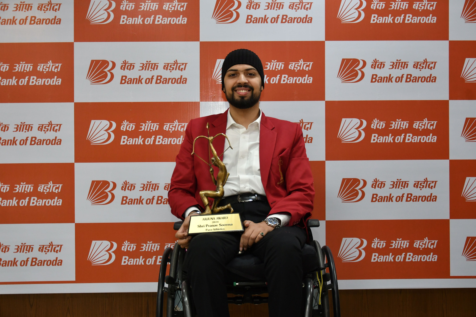 Bank of Baroda recognises Arjuna Award Recipient Pranav Soorma for His Sporting Achievements….